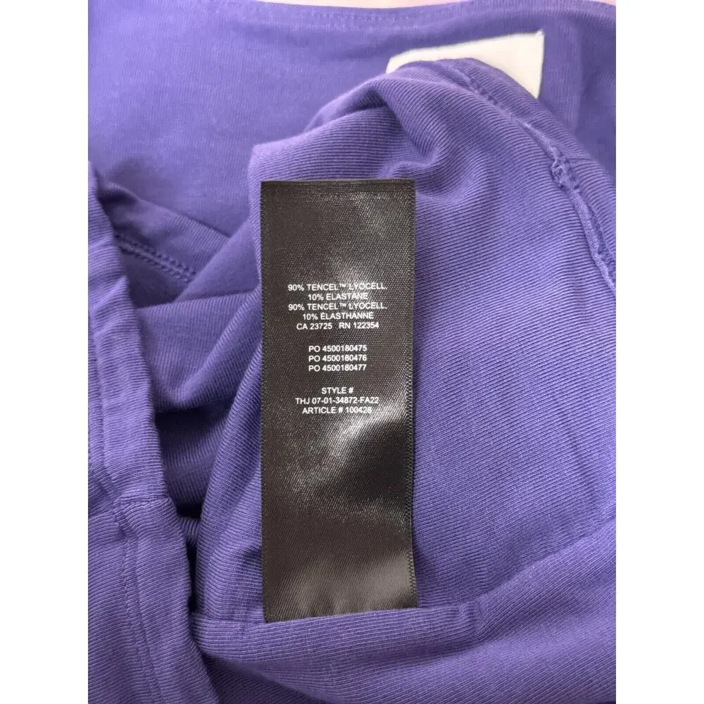 Aritzia Top Medium Womens Wilfred Purple Long Sleeve Crop Blouse